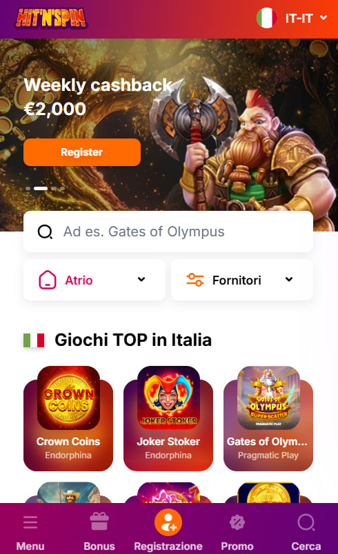 Hit N Spin Casino mobile